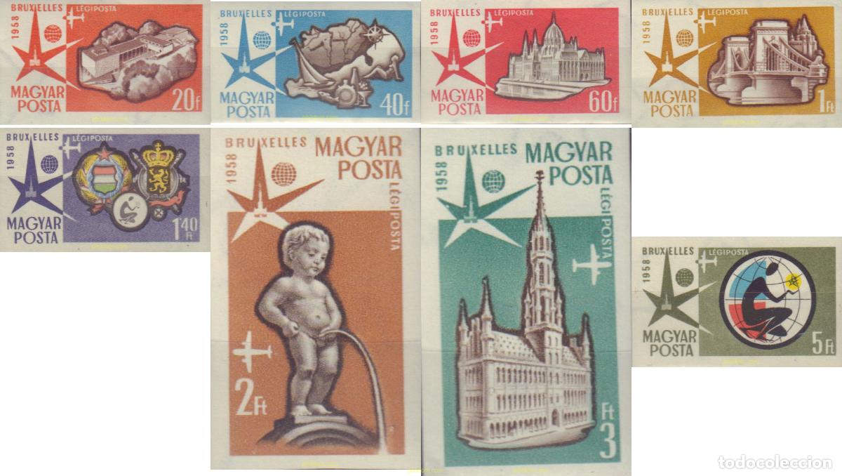 Sellos: 15490 MNH HUNGRIA 1958 EXPOSICION DE BRUSELAS