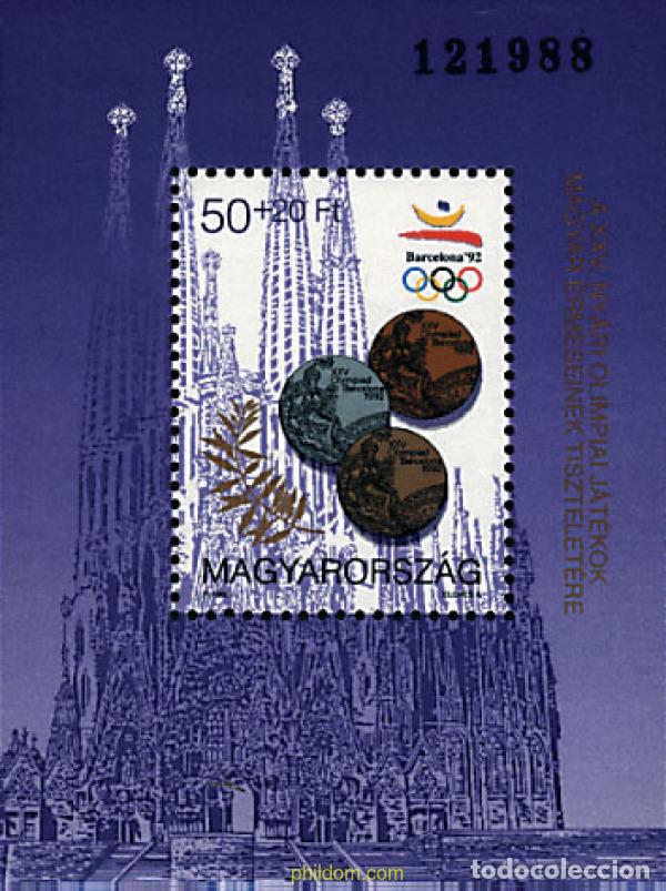 Sellos: 64336 MNH HUNGRIA 1992 25 JUEGOS OLIMPICOS VERANO BARCELONA 1992