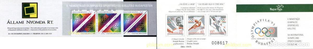 Sellos: 6699 MNH HUNGRIA 1995 OLYMPIAPHILA 95. EXPOSICION INTERNACIONAL DE FILATELIA