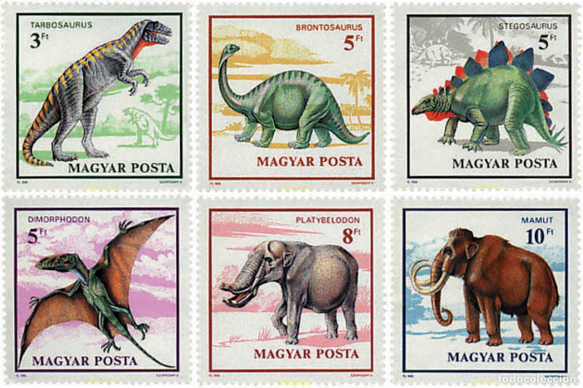 Sellos: 64300 MNH HUNGRIA 1990 FAUNA PREHISTORICA
