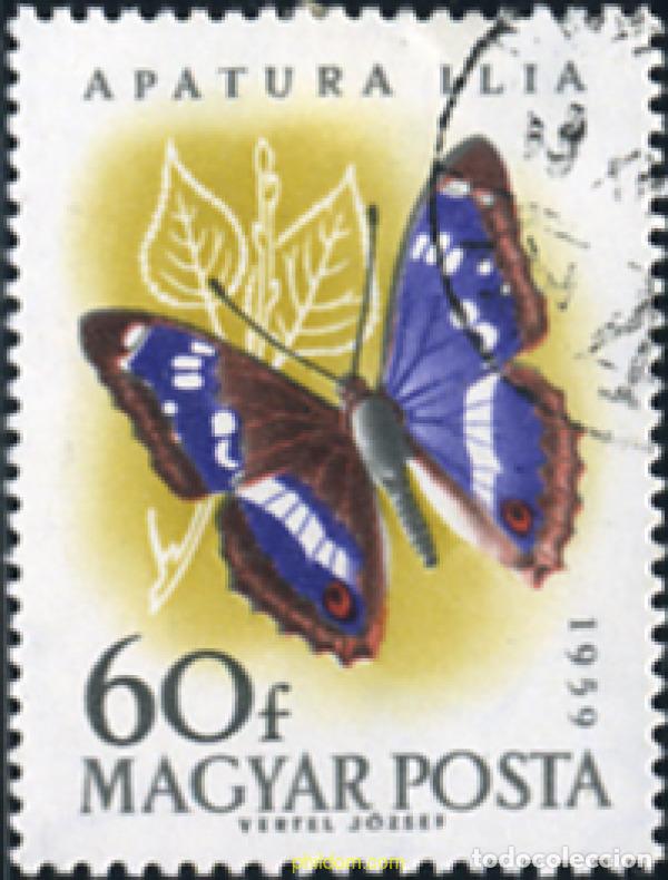 Sellos: 339343 USED HUNGRIA 1959 MARIPOSAS