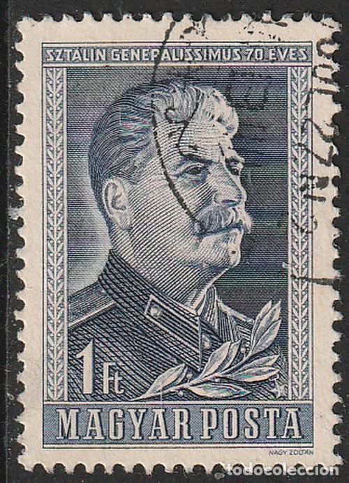 Stamps: Hungria 1949 Scott 865 Sello &ordm; Josif W. Stalin (1879-1953) revolutionary & politician Michel 1067A