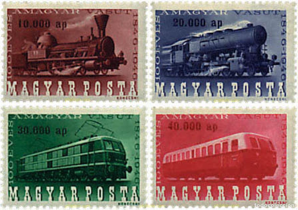 Sellos: 60895 MNH HUNGRIA 1946 CENTENARIO DEL FERROCARRIL
