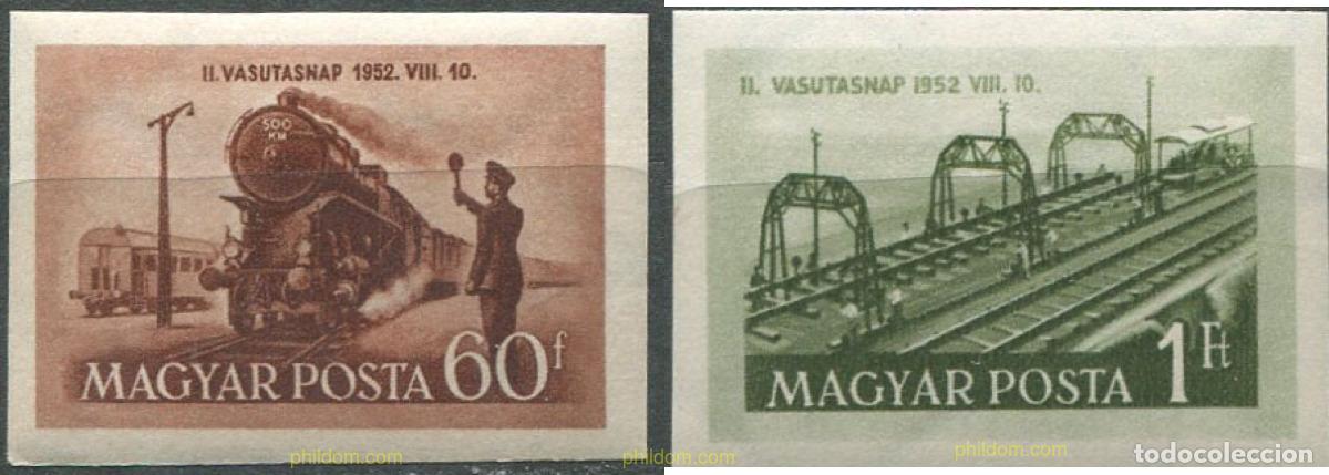 Sellos: 109603 MNH HUNGRIA 1952 DIA FERROVIARIO