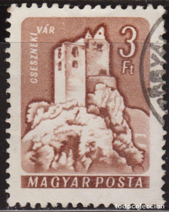 Sellos: Hungria 1960 Scott 1289 Sello &ordm; Castillo Csesznek Michel 1657A Yvert 1342 Magyar Posta Hungary Stamp