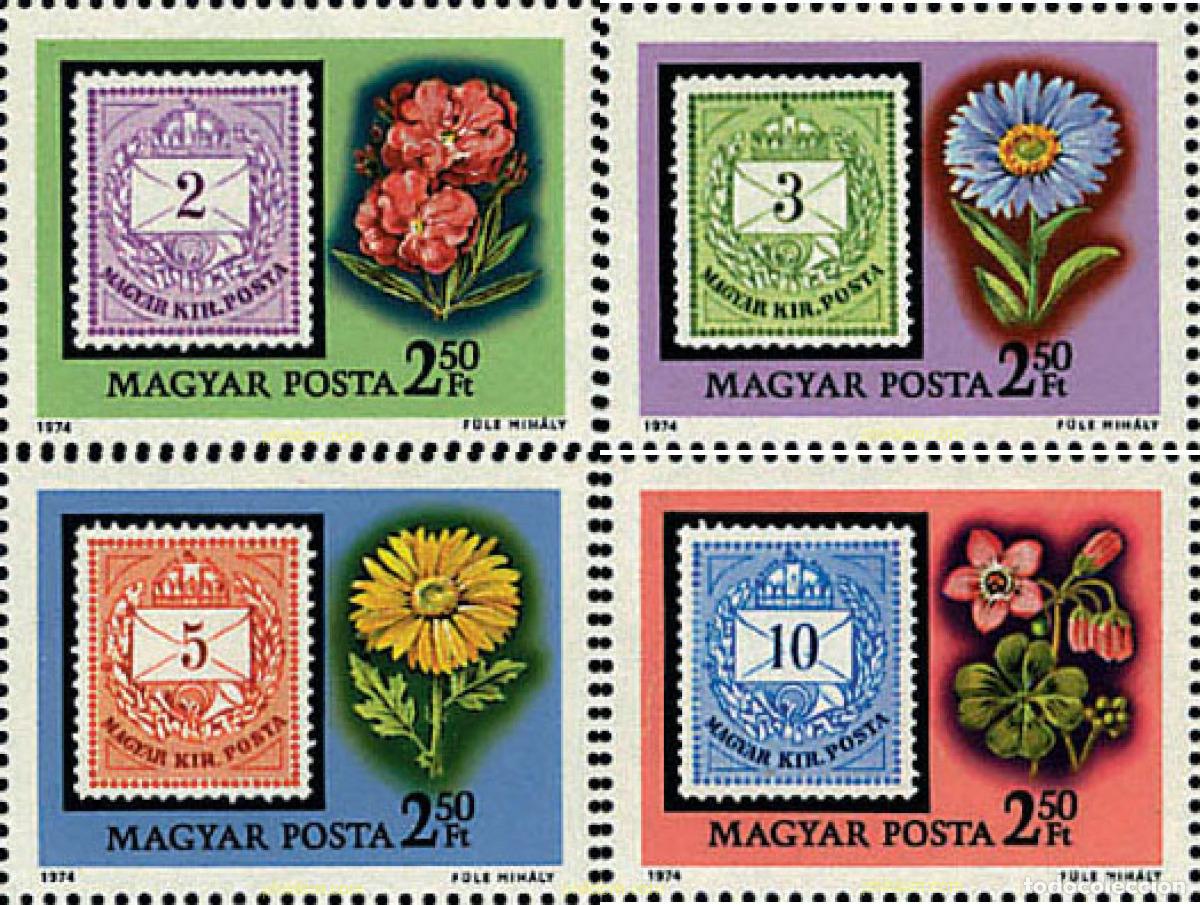 Sellos: 114716 MNH HUNGRIA 1974 CENTENARIO DEL SELLO HUNGARO