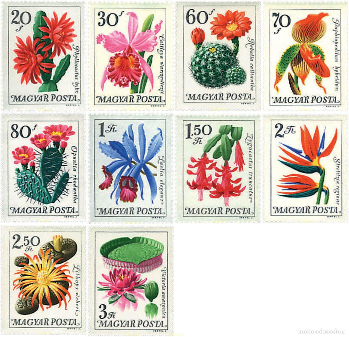 Sellos: 229412 MNH HUNGRIA 1965 FLORES DEL JARDIN BOTANICO