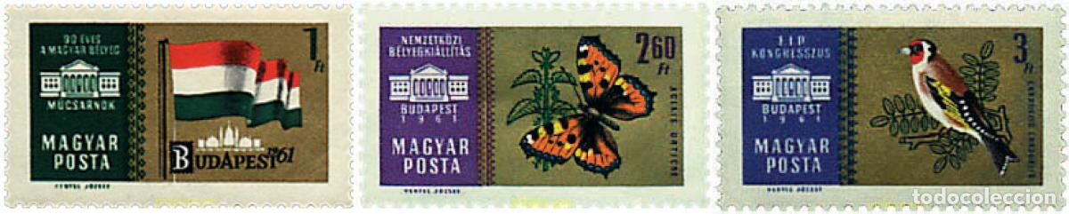 Sellos: 340685 MNH HUNGRIA 1961 BUDAPEST 1961. EXPOSICION FILATELICA INTERNACIONAL