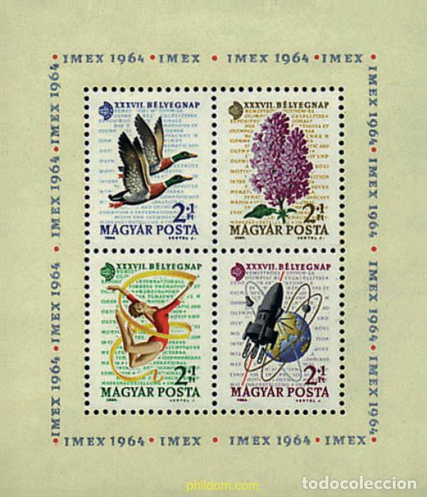 Sellos: 89700 MNH HUNGRIA 1964 IMEX 1964. EXPOSICION INTERNACIONAL DE FILATELICA TEMATICA