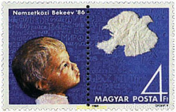 Sellos: 64238 MNH HUNGRIA 1986 A&Ntilde;O INTERNACIONAL DE LA PAZ