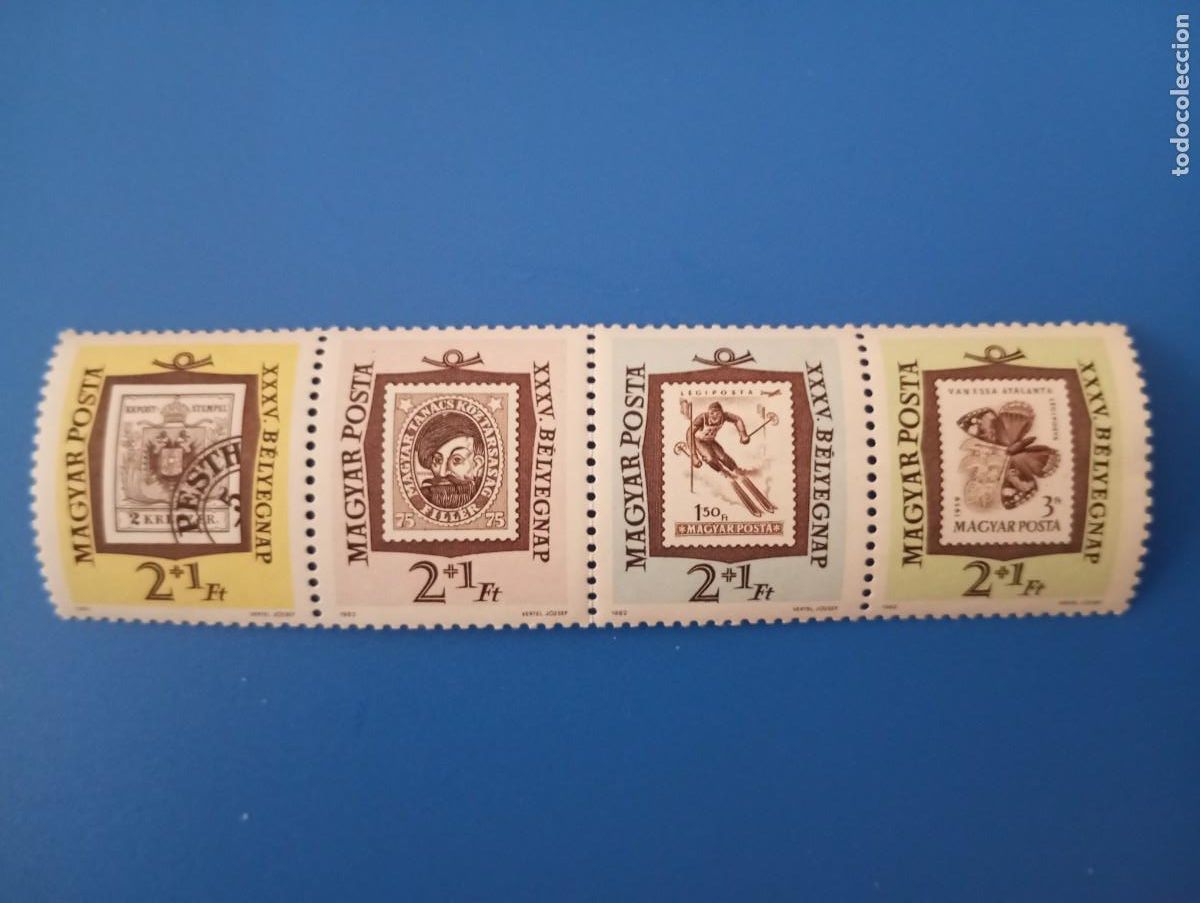 Briefmarken: HUNGR&Iacute;A 1962, D&Eacute;CIMO ANIVERSARIO CORREOS, EN TIRA. YT 1526/9