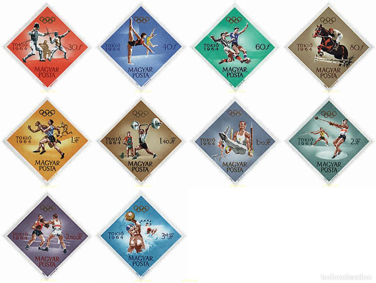 Sellos: 64002 MNH HUNGRIA 1964 18 JUEGOS OLIMPICOS VERANO TOKIO 1964