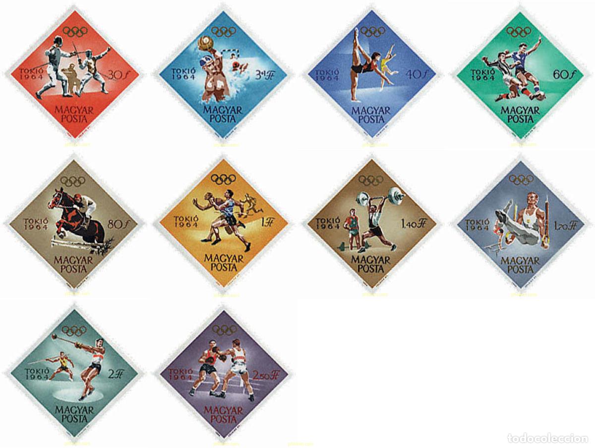 Sellos: 215151 HINGED HUNGRIA 1964 18 JUEGOS OLIMPICOS VERANO TOKIO 1964