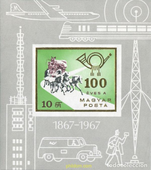 Sellos: 19669 MNH HUNGRIA 1967 CENTENARIO DEL CORREO HUNGARO