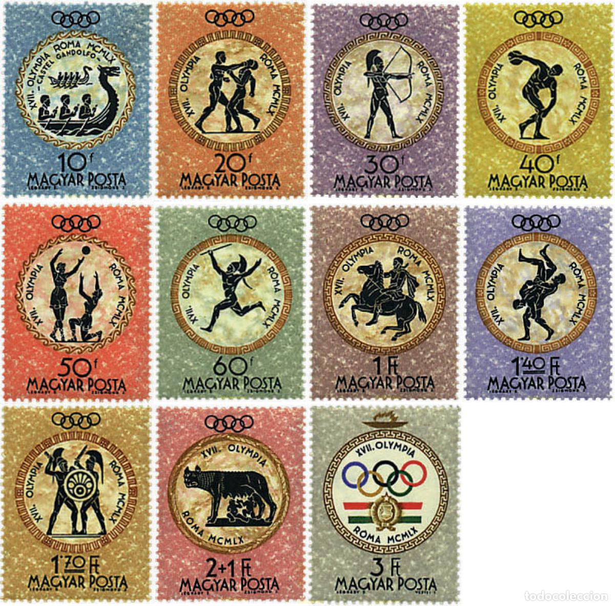 Sellos: 63946 MNH HUNGRIA 1960 17 JUEGOS OLIMPICOS VERANO ROMA 1960