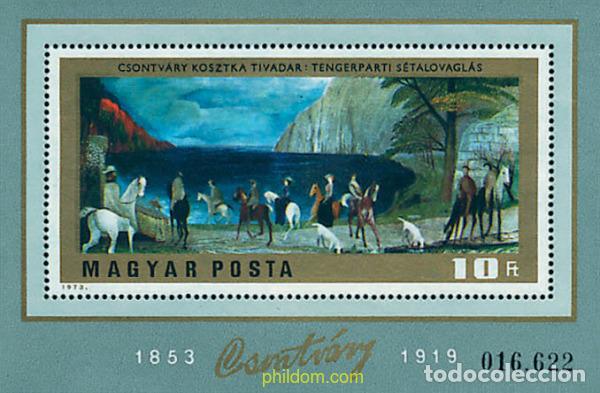 Selos: 64086 MNH HUNGRIA 1973 PINTURAS DE TIVADAR CSONTVARY KOSZTKA
