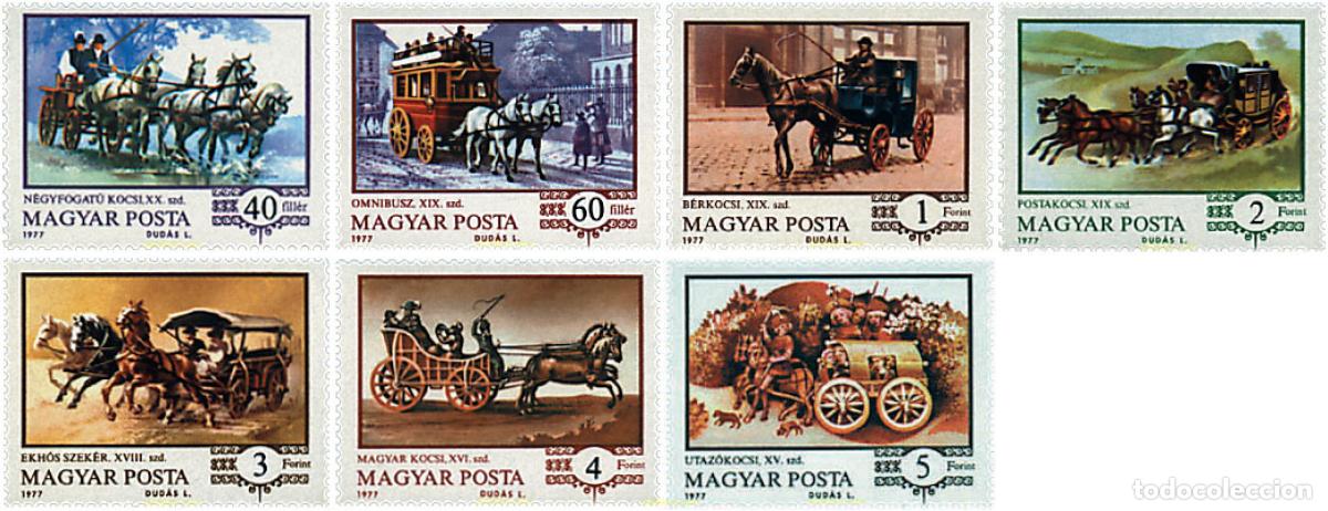 Sellos: 64138 MNH HUNGRIA 1977 COCHES DE CABALLOS