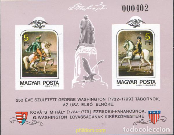 Sellos: 15649 MNH HUNGRIA 1982 250 ANIVERSARIO DEL NACIMIENTO DE G. WASHINGTON.