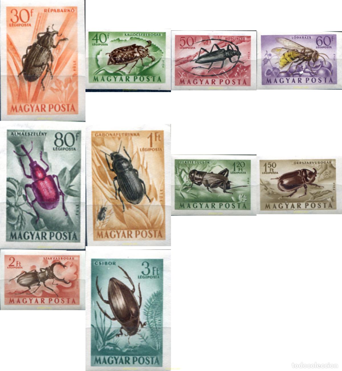 Sellos: 325314 MNH HUNGRIA 1954 INSECTOS