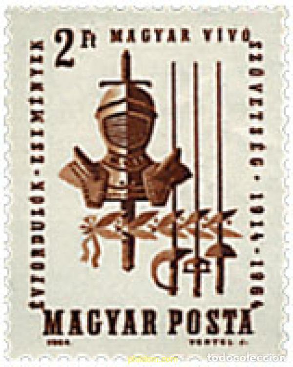 Selos: 63998 MNH HUNGRIA 1964 50 ANIVERSARIO DE LA FEDERACION NACIONAL DE ESGRIMA