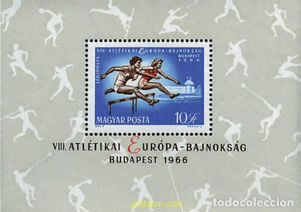 Sellos: 64025 MNH HUNGRIA 1966 8 CAMPEONATOS DE EUROPA DE ATLETISMO EN BUDAPEST