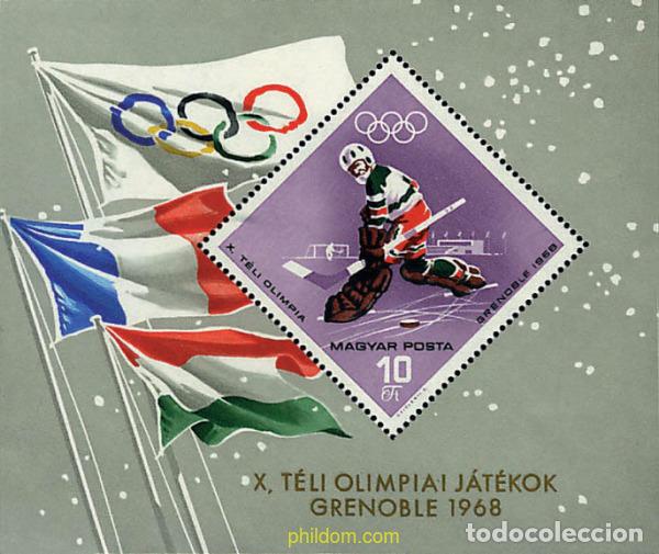 Sellos: 70946 MNH HUNGRIA 1967 10 JUEGOS OLIMPICOS INVIERNO GRENOBLE 1968