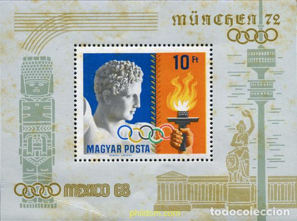 Sellos: 281118 HINGED HUNGRIA 1969 19 JUEGOS OLIMPICOS VERANO MEXICO 1968