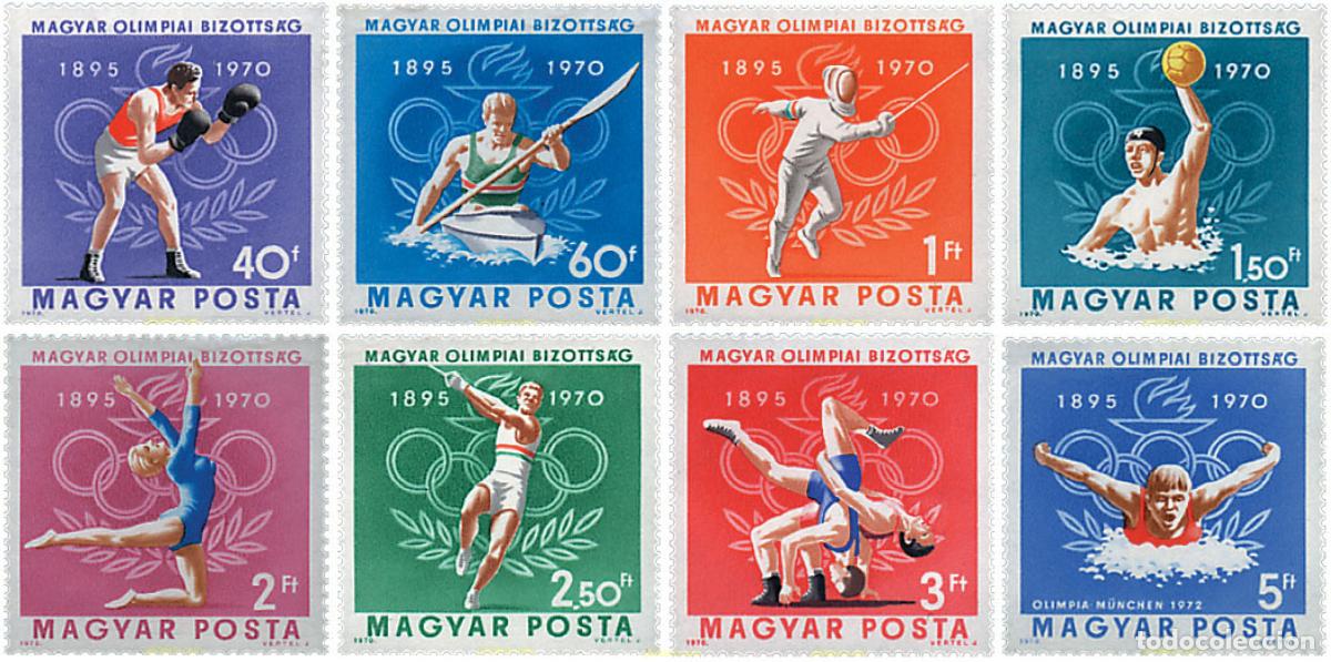 Sellos: 64064 MNH HUNGRIA 1970 75 ANIVERSARIO DEL COMITE OLIMPICO HUNGARO