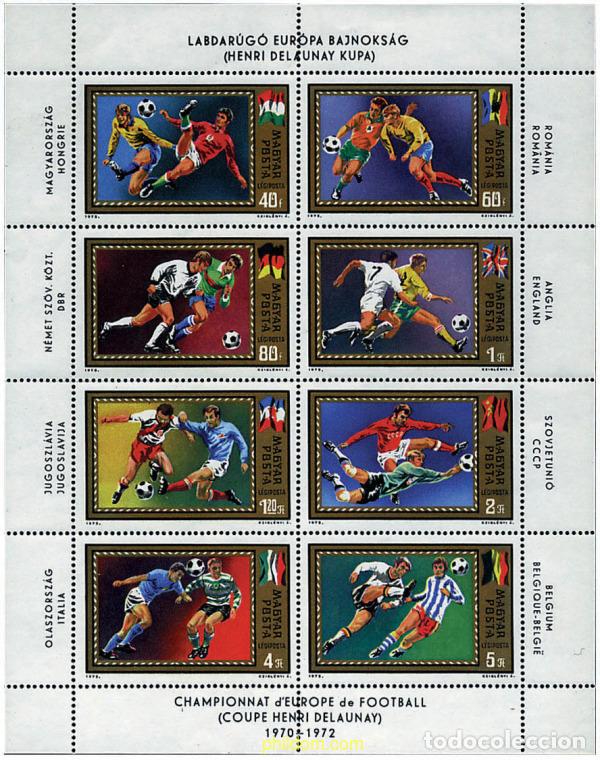 Sellos: 9239 MNH HUNGRIA 1972 CAMPEONATO DE EUROPA DE FUTBOL