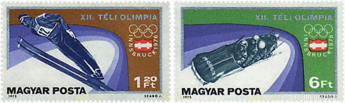 Sellos: 214848 MNH HUNGRIA 1975 12 JUEGOS OLIMPICOS INVIERNO INNSBRUCK 1976