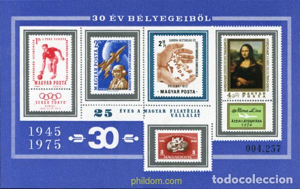 Sellos: 573691 MNH HUNGRIA 1975 30 A&Ntilde;OS DE FILATELIA