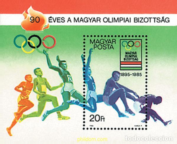 Briefmarken: 64216 MNH HUNGRIA 1985 90 ANIVERSARIO DEL COMITE OLIMPICO HUNGARO
