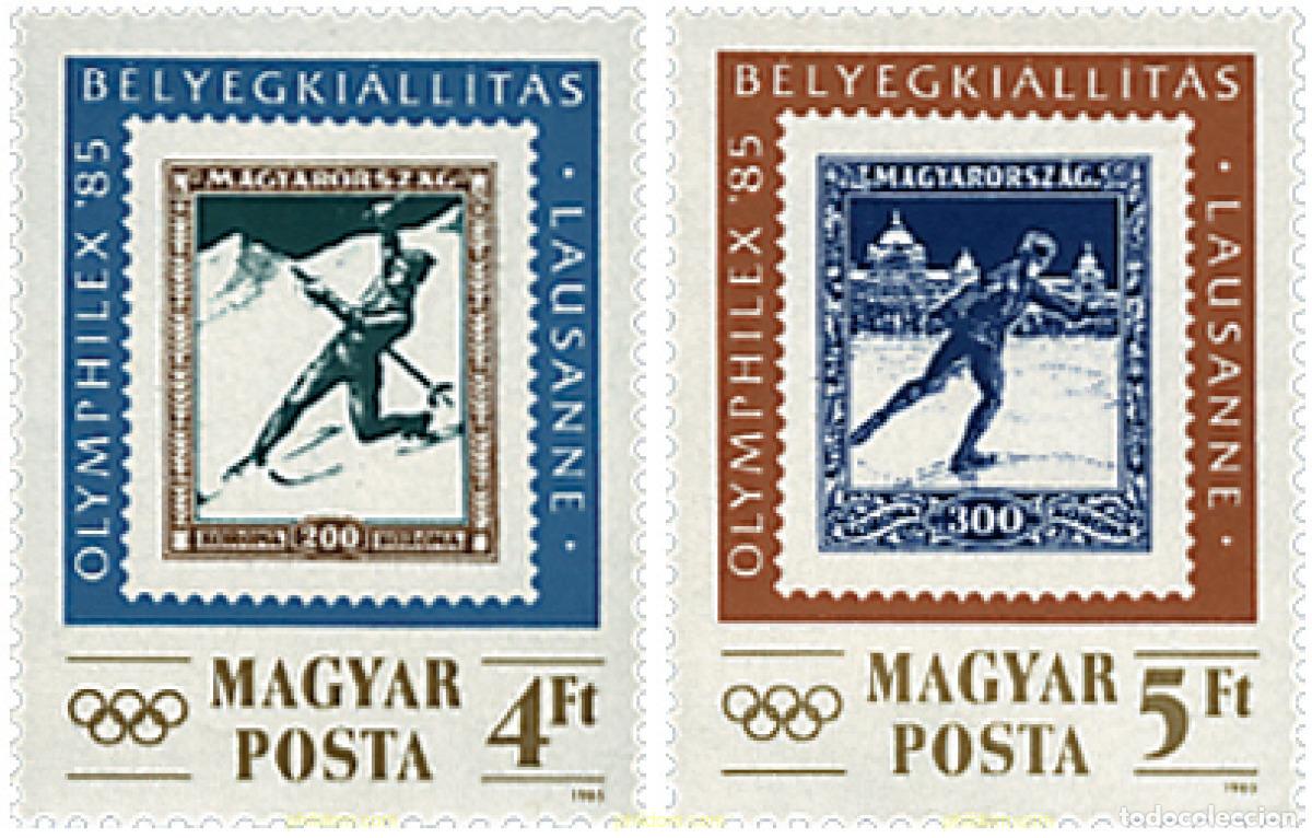 Sellos: 64202 MNH HUNGRIA 1985 OLYMPHILEX 85. EXPOSICION INTERNACIONAL DE FILATELICA OLIMPICA