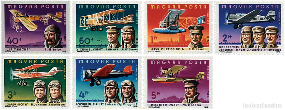 Sellos: 64147 MNH HUNGRIA 1978 75 ANIVERSARIO DEL PRIMER VUELO A MOTOR