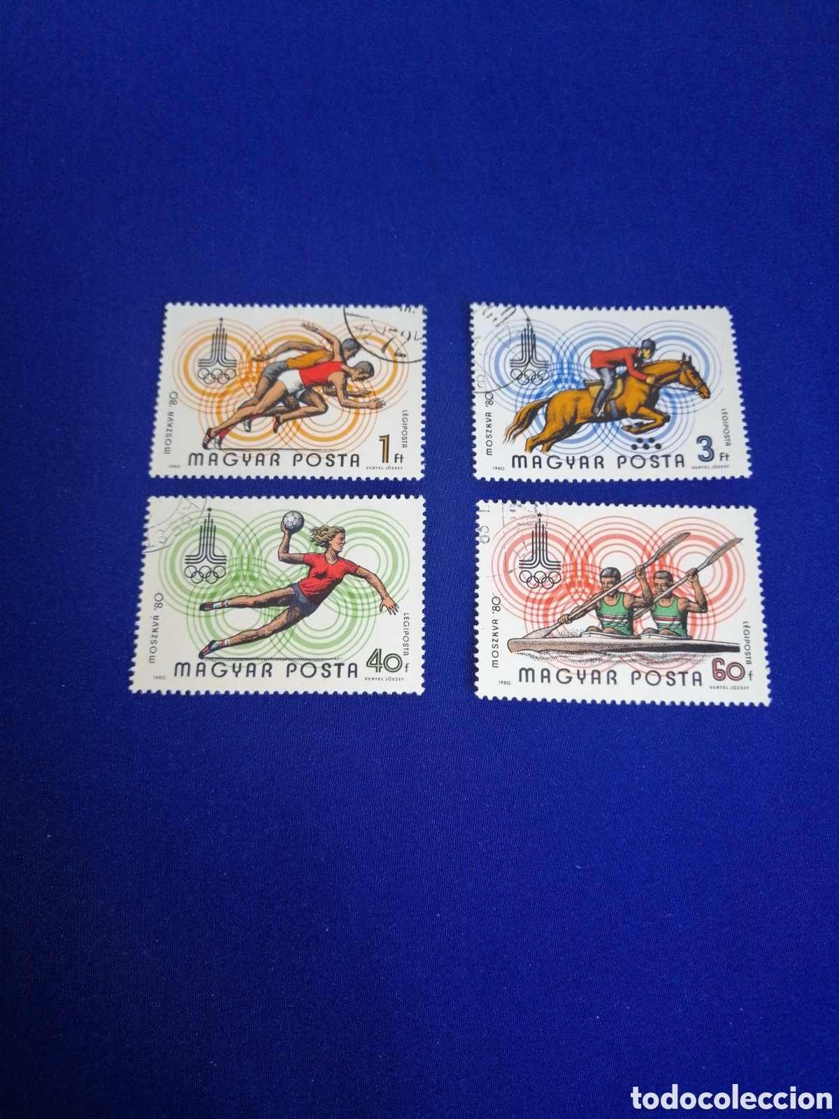 Sellos: MAGYAR POSTA - HUNGR&Iacute;A - LOTE OLIMPIADAS MOSCU 1980 - DEPORTES - SELLOS USADOS