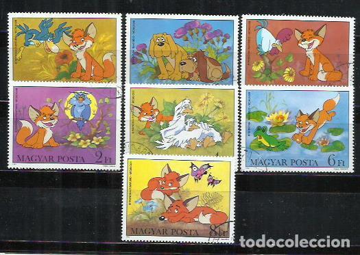 Sellos: 9650-SERIE COMPLETA HUNGRIA 1982 N&ordm; 2833/2839 DIBUJOS ANIMADOS, INFANCIA.