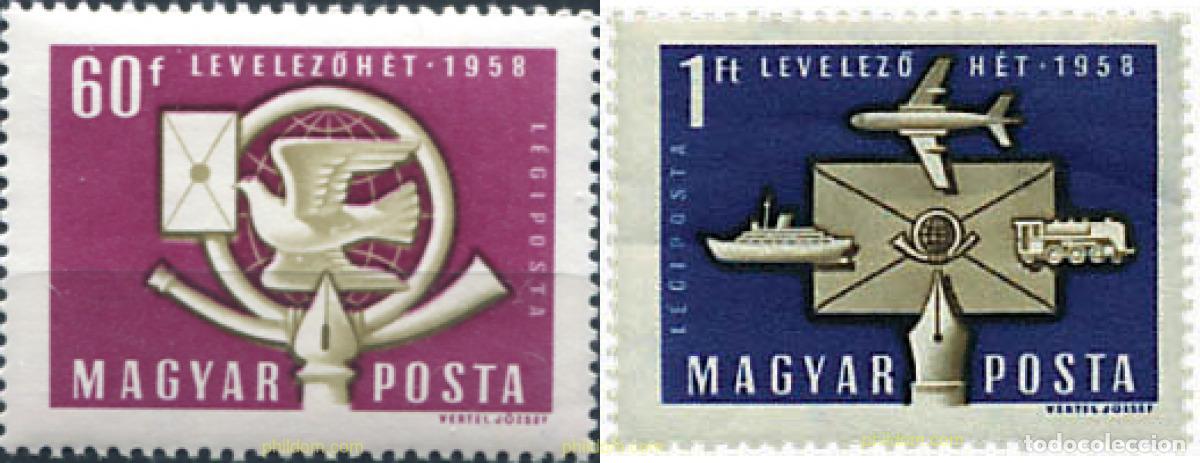 Timbres: 61382 MNH HUNGRIA 1958 SEMANA INTERNACIONAL DE LA CARTA