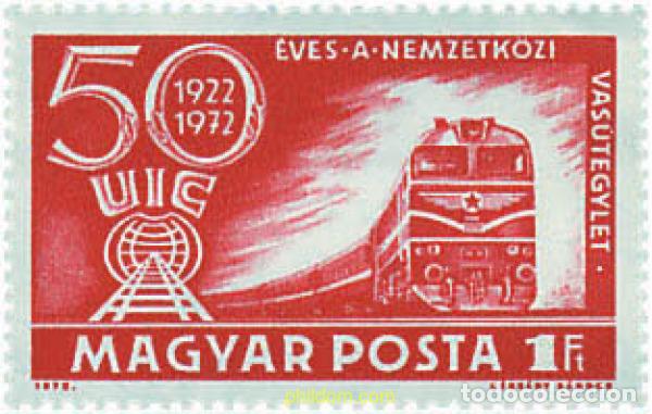 Timbres: 55189 MNH HUNGRIA 1972 50 ANIVERSARIO DE LA UNION INTERNACIONAL DE FERROCARRILES