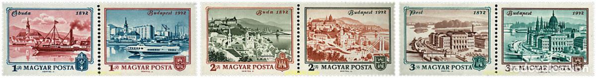 Timbres: 6724 MNH HUNGRIA 1972 CENTENARIO DE LA UNIFICACION DE BUDA Y PEST