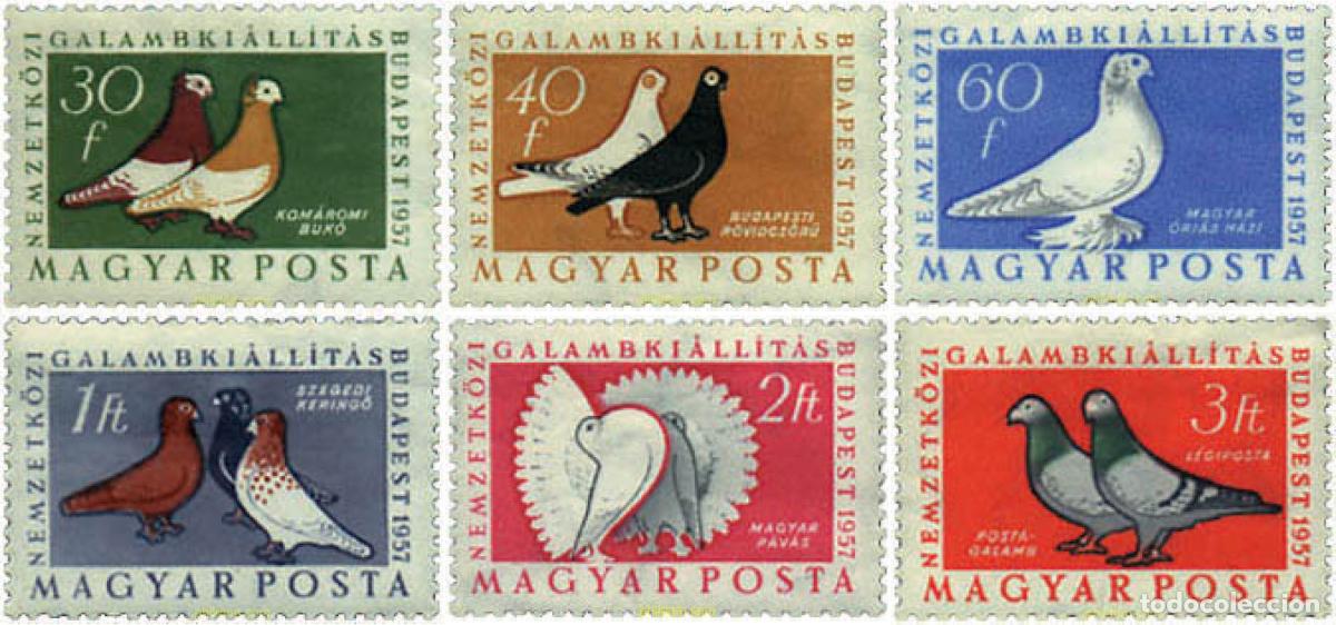 Briefmarken: 63928 MNH HUNGRIA 1957 EXPOSICION COLOMBOFILA DE BUDAPEST
