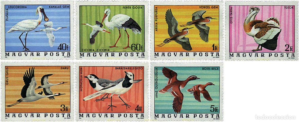 Sellos: 64139 MNH HUNGRIA 1977 AVES PROTEGIDAS DEL PARQUE NATURAL HORTOBAGY