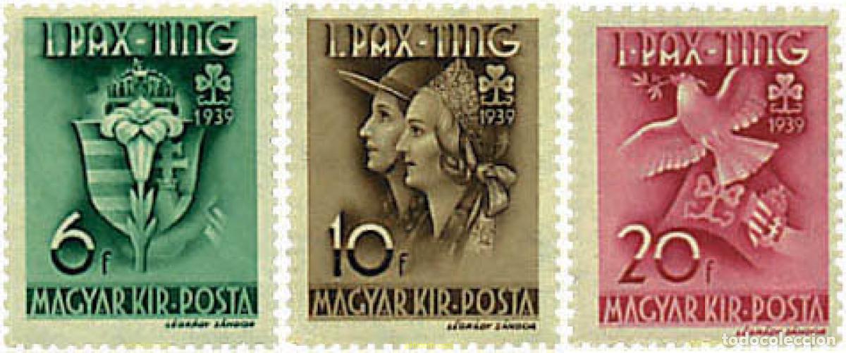 Stamps: 666598 HINGED HUNGRIA 1939 FIESTA DE LAS ORGANIZACIONES DEL ESCULTISMO FEMENINO