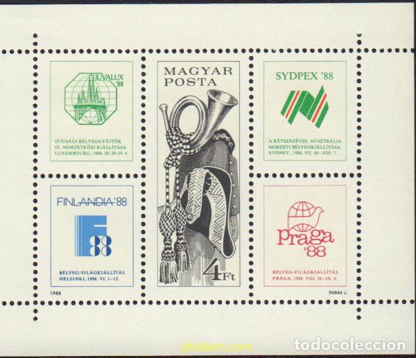Stamps: 31364 MNH HUNGRIA 1988 EXPOSICIONES FILATELICAS