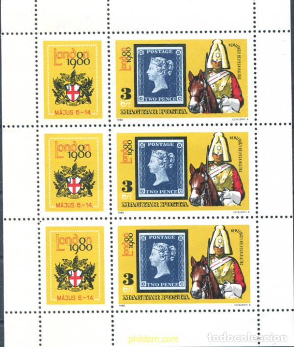 Sellos: 9242 MNH HUNGRIA 1980 LONDON 80. EXPOSICION FILATELICA INTERNACIONAL