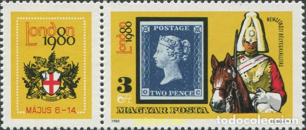 Sellos: 64160 MNH HUNGRIA 1980 LONDON 80. EXPOSICION FILATELICA INTERNACIONAL