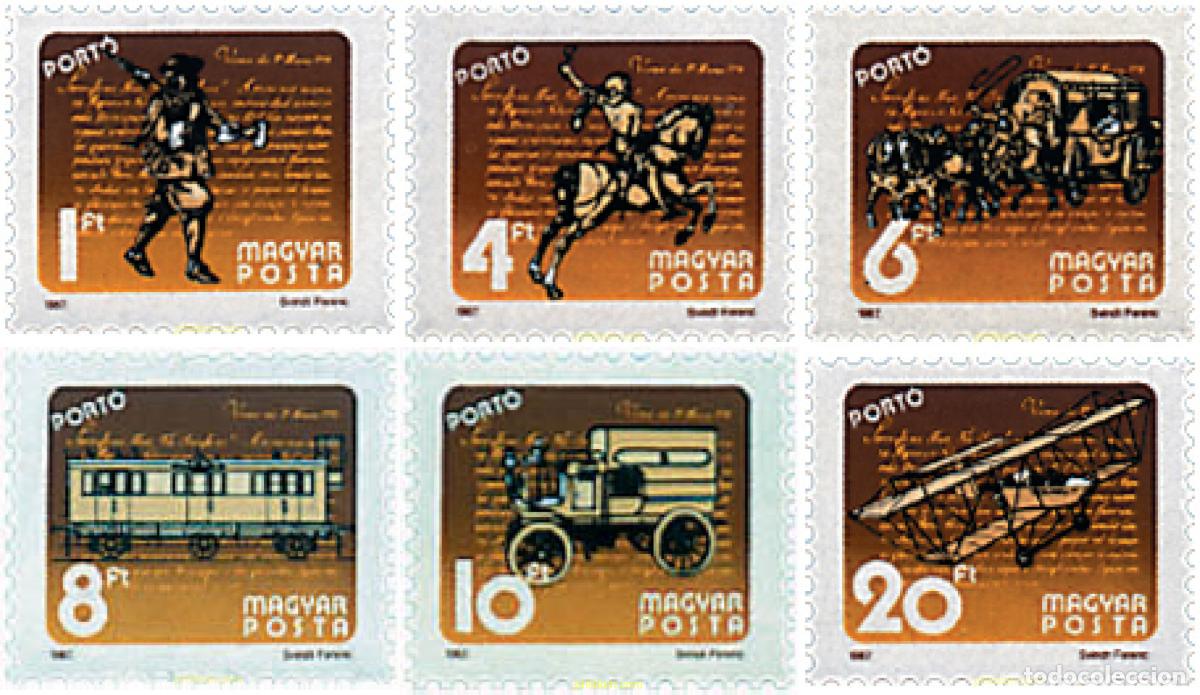 Sellos: 64276 MNH HUNGRIA 1987 EL SERVICIO POSTAL A TRAVES DE LOS A&Ntilde;OS