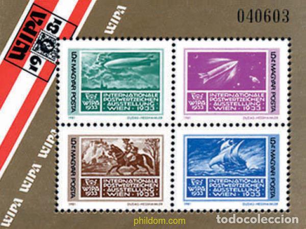 Sellos: 64172 MNH HUNGRIA 1981 WIPA 81. EXPOSICION INERNACIONAL DE FILATELIA.