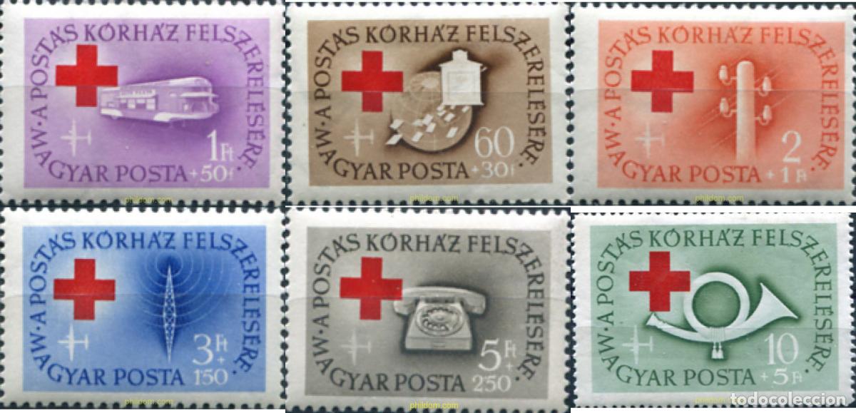 Selos: 324391 HINGED HUNGRIA 1957 PRO CRUZ ROJA