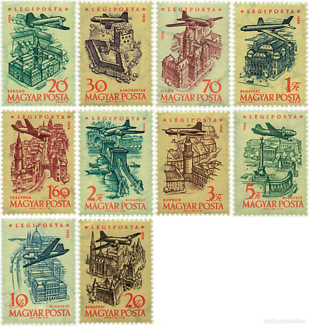 Sellos: 55147 MNH HUNGRIA 1958 AVIONES Y PUEBLOS DE HUNGRIA