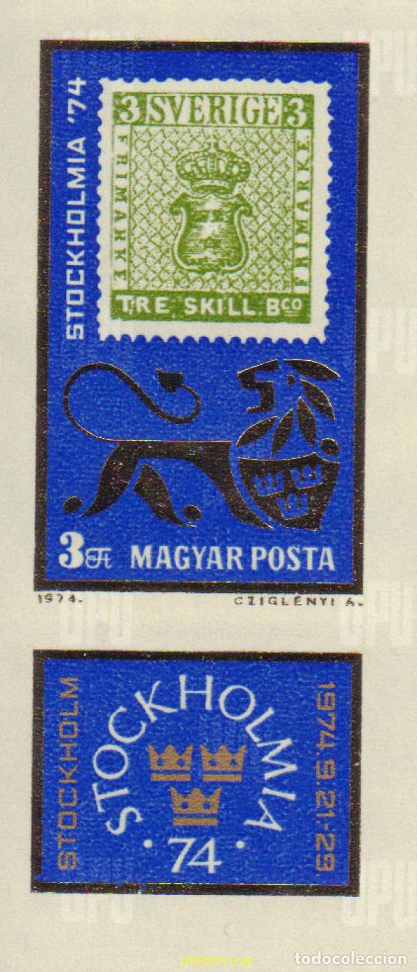 Sellos: 114748 MNH HUNGRIA 1974 STOCKHOLMIA 74. EXPOSICION FILATELICA INTERNACIONAL